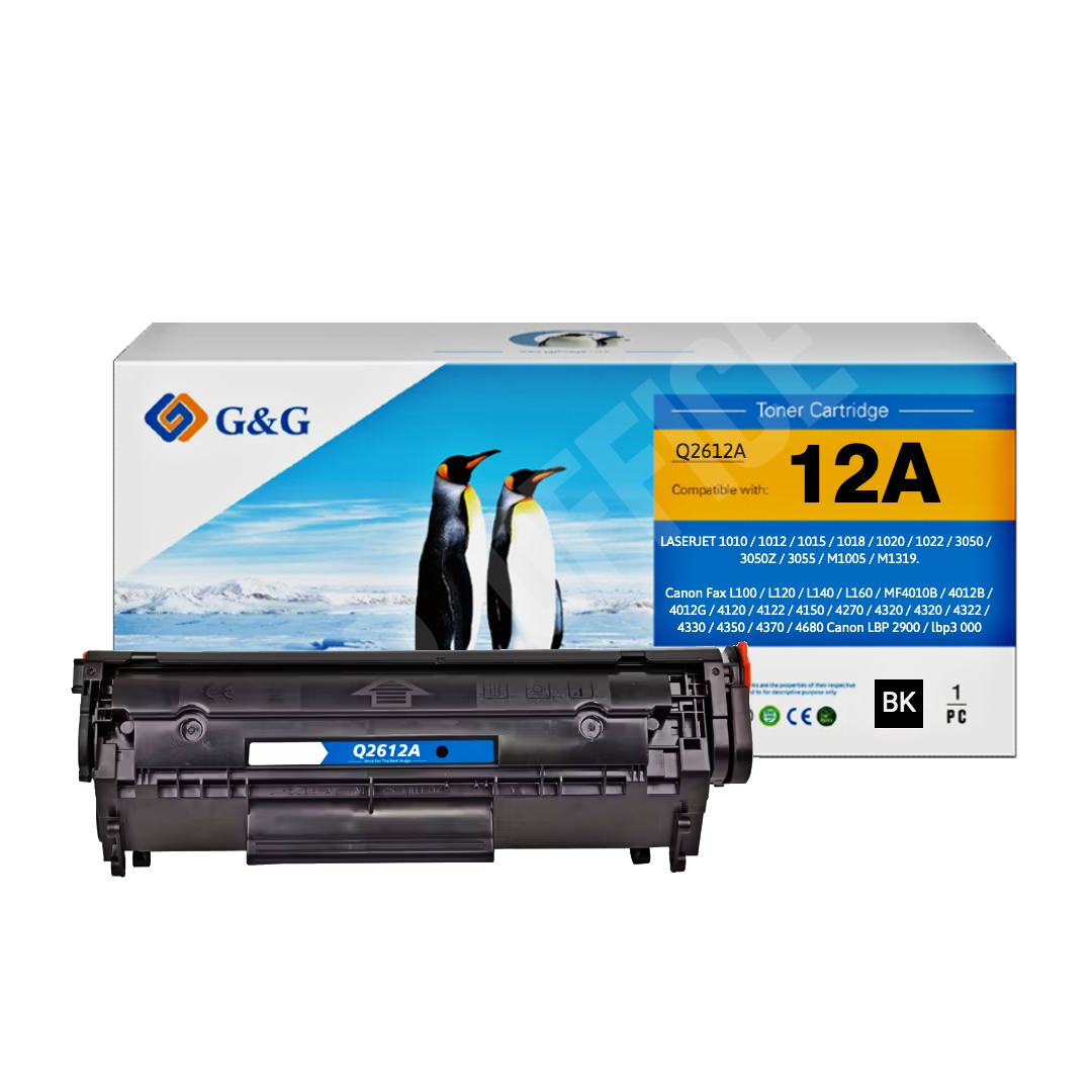 Toner Hp 12A | Q2612A - 1010 - 1012 - 1015 - 1018 - 1020 - 1022 - 3050 - 3050Z - 3055 - M1005 - M1319 Negro Alternativo Premium
