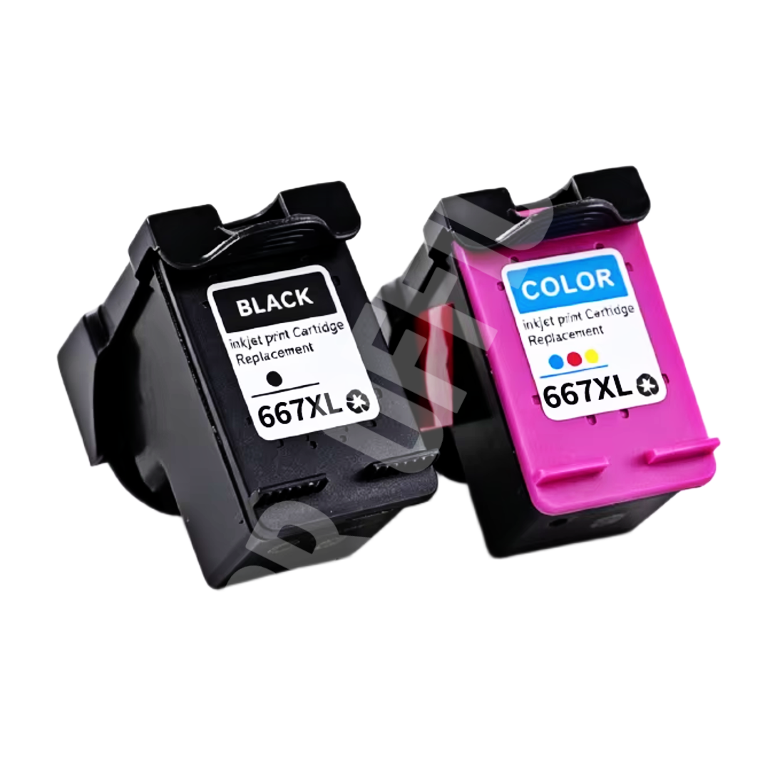 Pack Cartucho | Tinta Hp 667 XL – Hp 2700 – Hp 2374 – Hp 2375 Negro - Tricolor Alternativo - Imagen 4