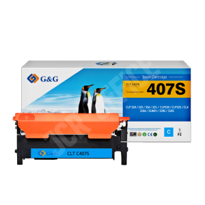 Toner Samsung Clt C 407S | Clp 320 - Clp 325 - Clp 326 - Clx 3185 - Clx 3186 Cyan Alternativo Premium