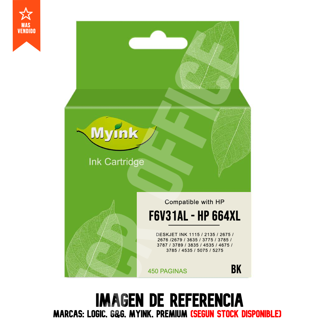 Pack Cartucho | Tinta HP 664 XL - 2135 - 2675 - 3775 - 4675 Negro - Tricolor Alternativo - Imagen 2