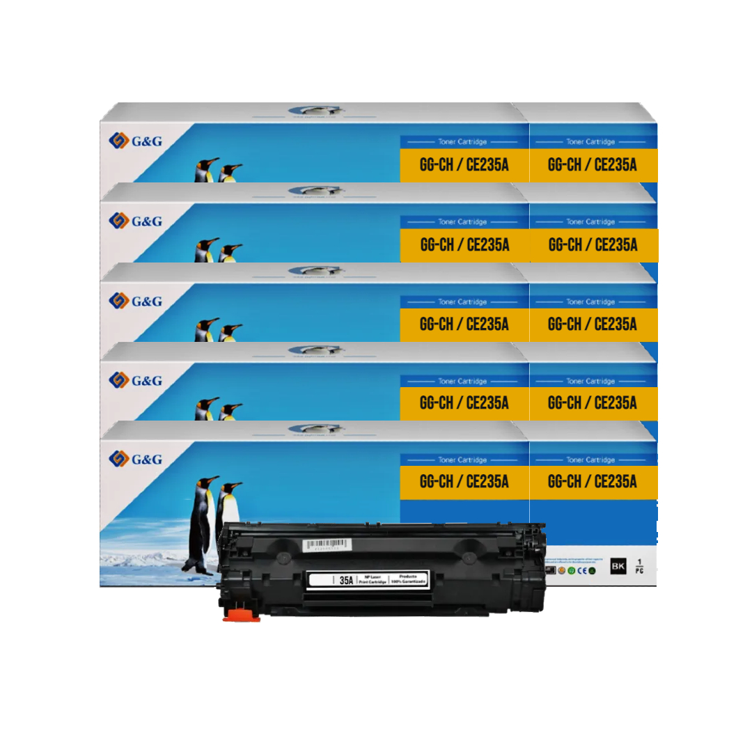 Pack Toner 10Un. Hp 35A | Cb435A - P 1005 - P 1006 Negro Alternativo Premium