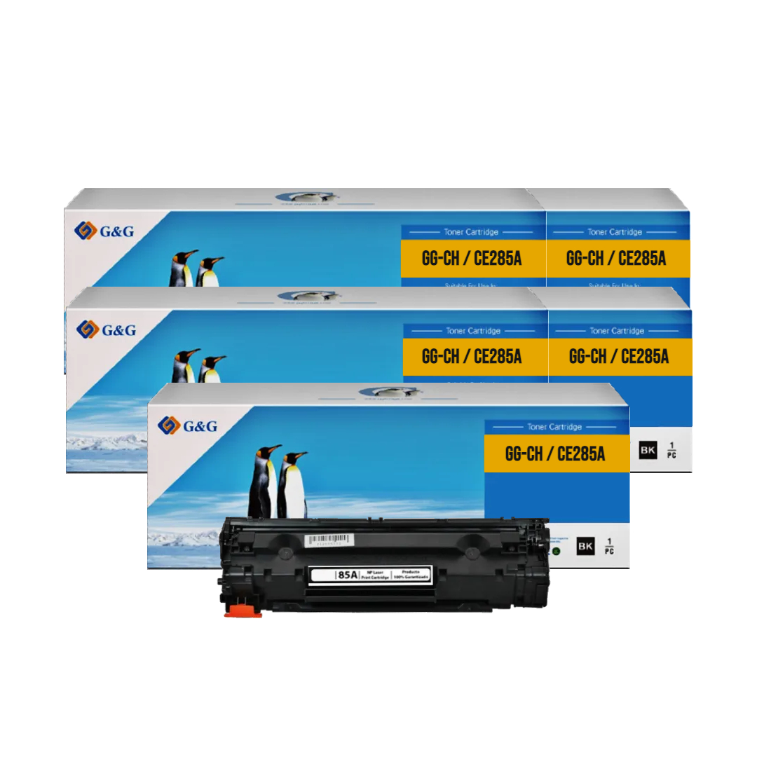Pack Toner 5Un. 85A | Ce285A - P1102 - 1210 - M1130 - M1212 - M1217 - Canon Lbp6000 Negro Alternativo Premium