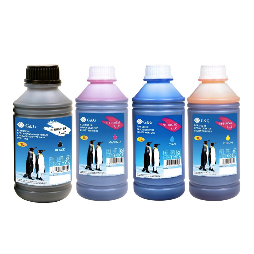Pack - Tinta Universal Litro Premium Recarga Cartuchos - Sistema Continuo