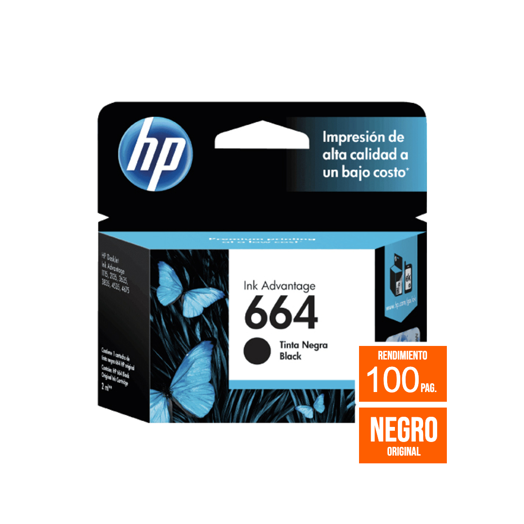Cartucho | Tinta Hp 664 Negro 1115 - 2135 - 2675 - 3635 - 3775 - 4535 - 4675- 5075 Original