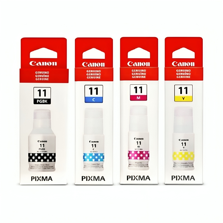 Pack Botellas | Tintas Canon GI - 11 Original / Pixma G1130 - G2160 - G2170 - G3160 - G3170