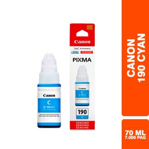 Botella | Tinta Canon Gi 190 Cyan Original / G1100 - G1110 - G2100 - G2101 - G2110 - G3100 - G3101 - G3110 - G4100 - G4110