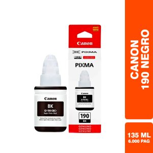 Botella | Tinta Canon GI 190 Negro Original / G1100 - G1110 - G2100 - G2110 - G3100 - G3110 - G4100