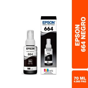 Botella | Tinta Epson 664 Negro Original / L110 - L120 - L121 - L210 - L220 - L355 - L365 - L375 - L380 - L395 - L455  - L475 - L495