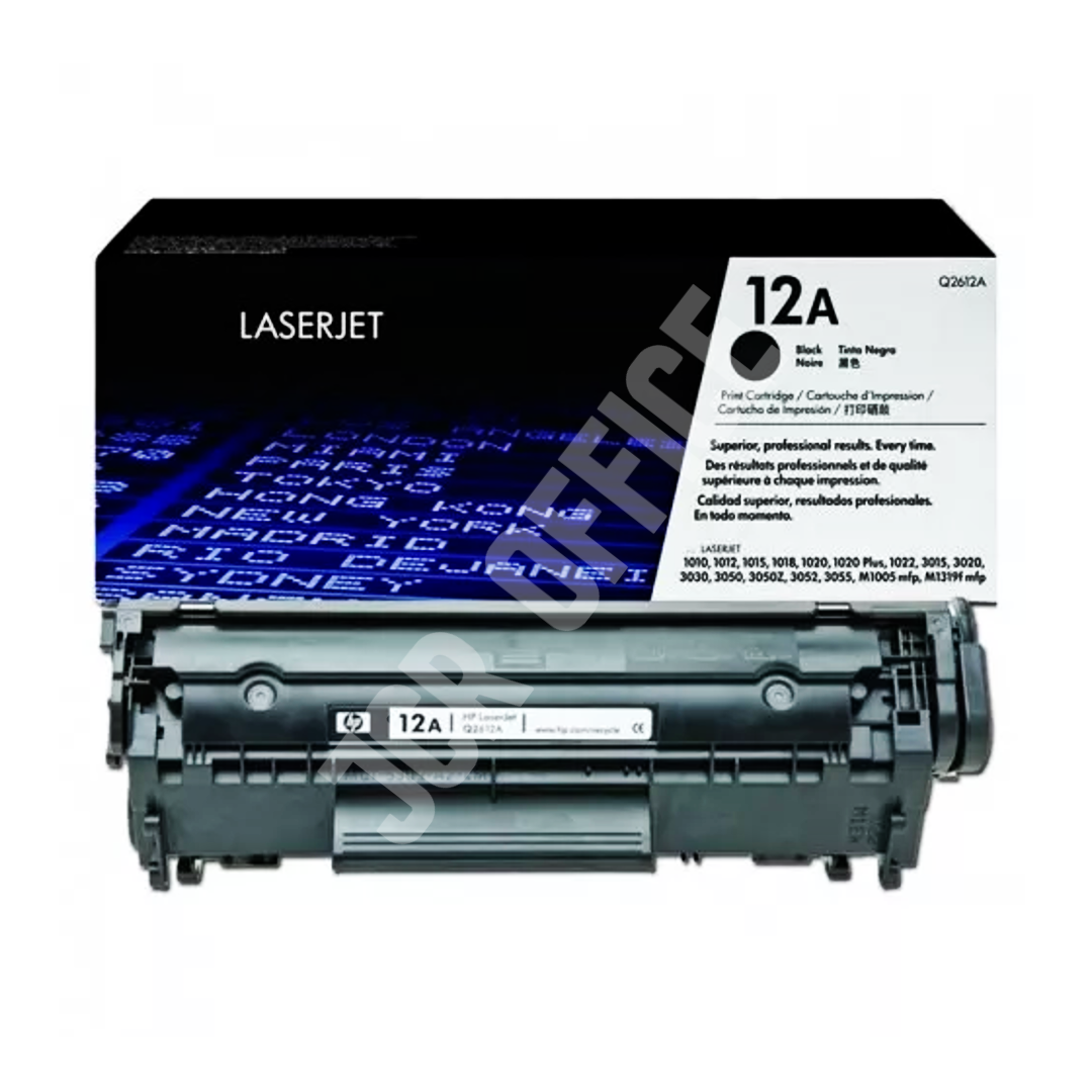 Toner Laser HP 12A | Q2612A – 1010 – 1012 – 1015 – 1018 – 1020 – 1022 – 3050 – Negro Original - Imagen 2