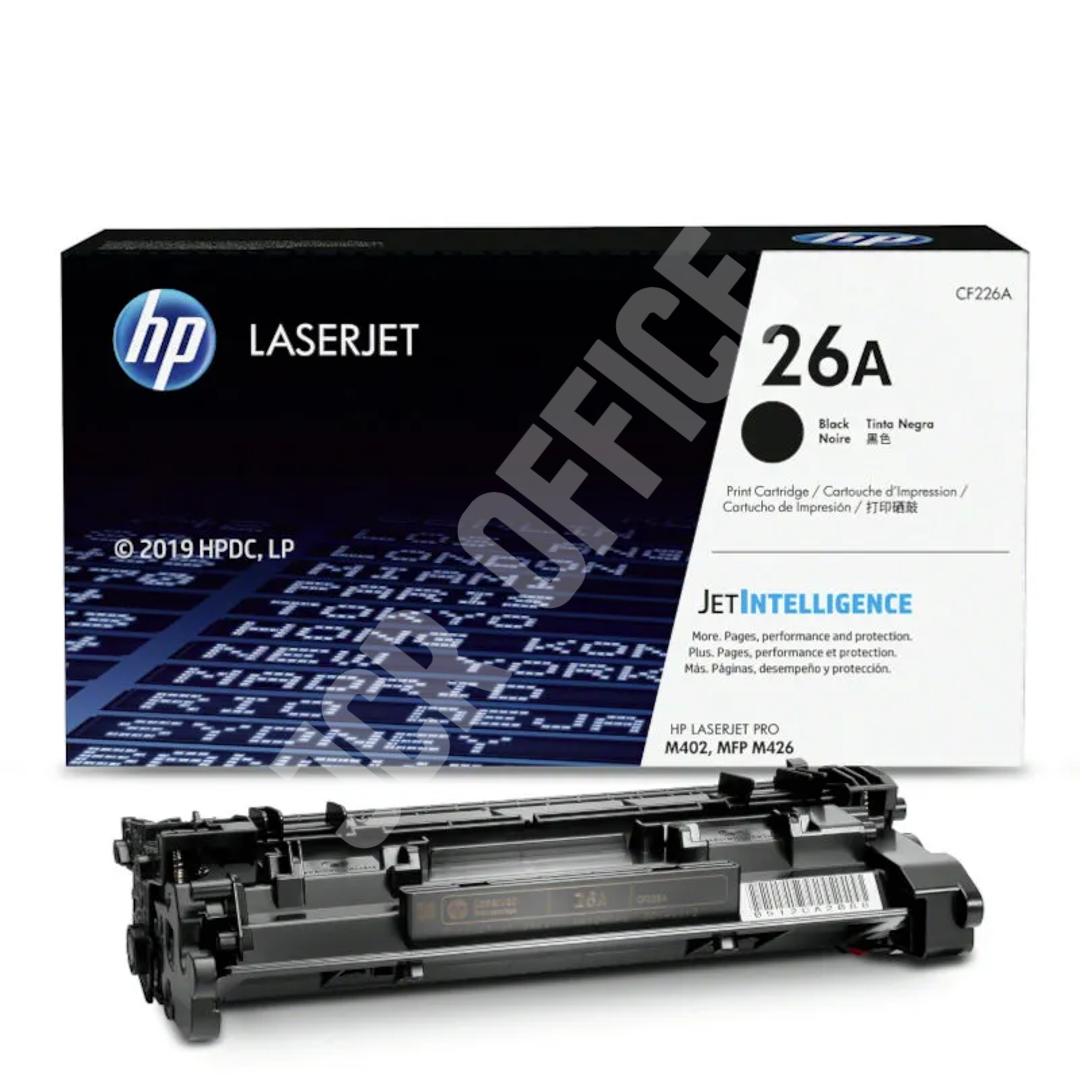 Toner Hp 26A | Cf226A – M402N – M402D – M402Dn – M402Dw – Mfp M426 Dw Negro Original - Imagen 2