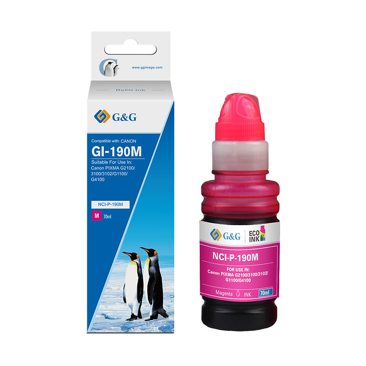 PACK - BOTELLA | TINTA CANON GI-190 BK - GI-190 COLORES PREMIUM ALTERNARTIVO - Imagen 4