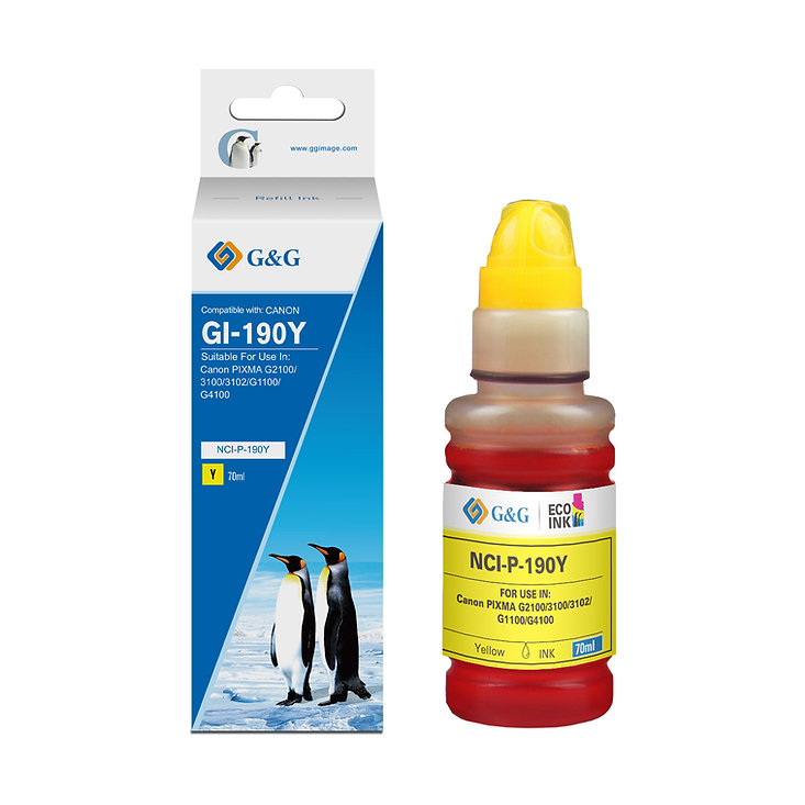 PACK - BOTELLA | TINTA CANON GI-190 BK - GI-190 COLORES PREMIUM ALTERNARTIVO - Imagen 5