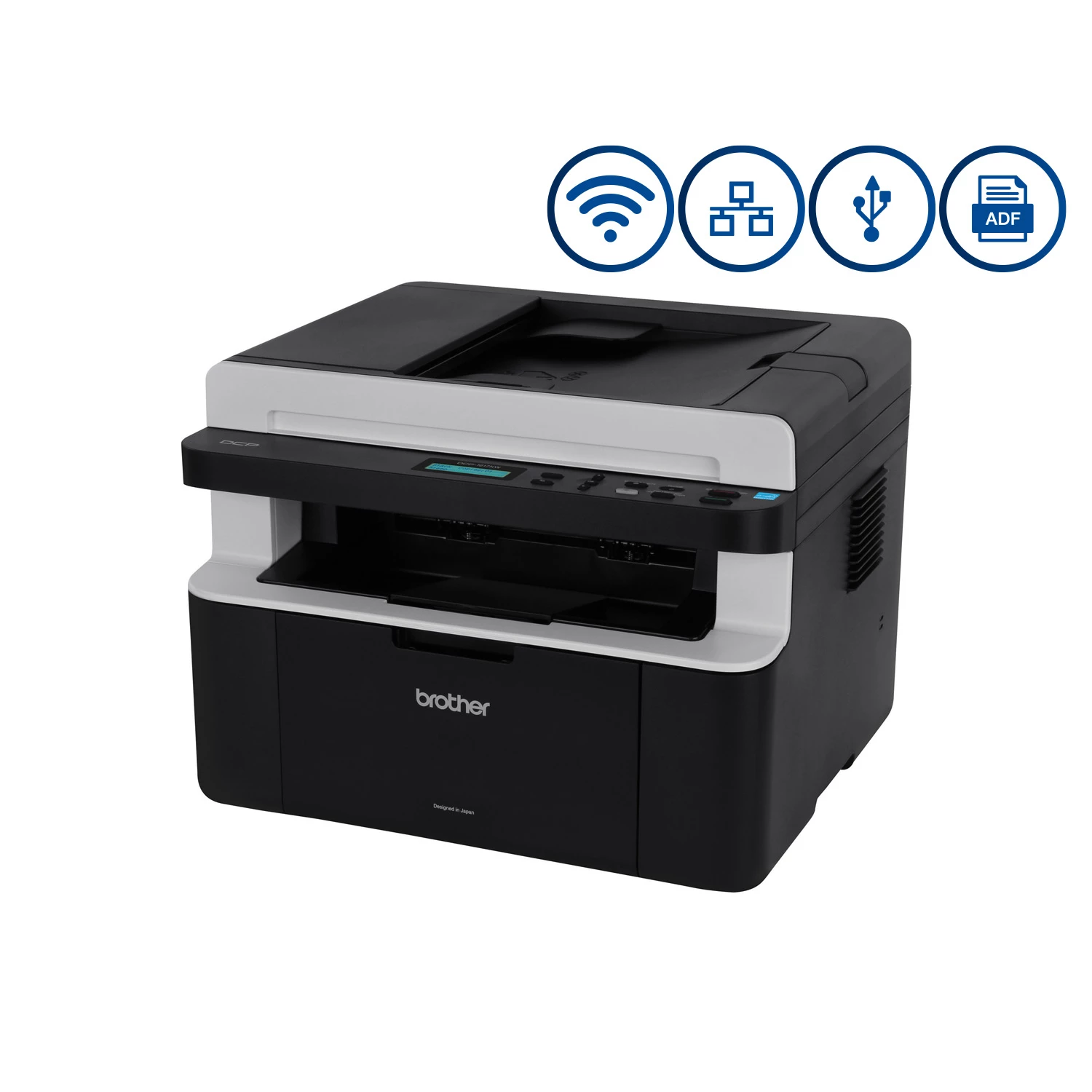 Impresora Multifuncional Láser Blanco y Negro DCP-1617NW USB - WiFi / Ethernet / ADF - Imagen 2