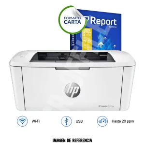 Pack Impresora HP LaserJet Monocromatica M111w + Resma Carta