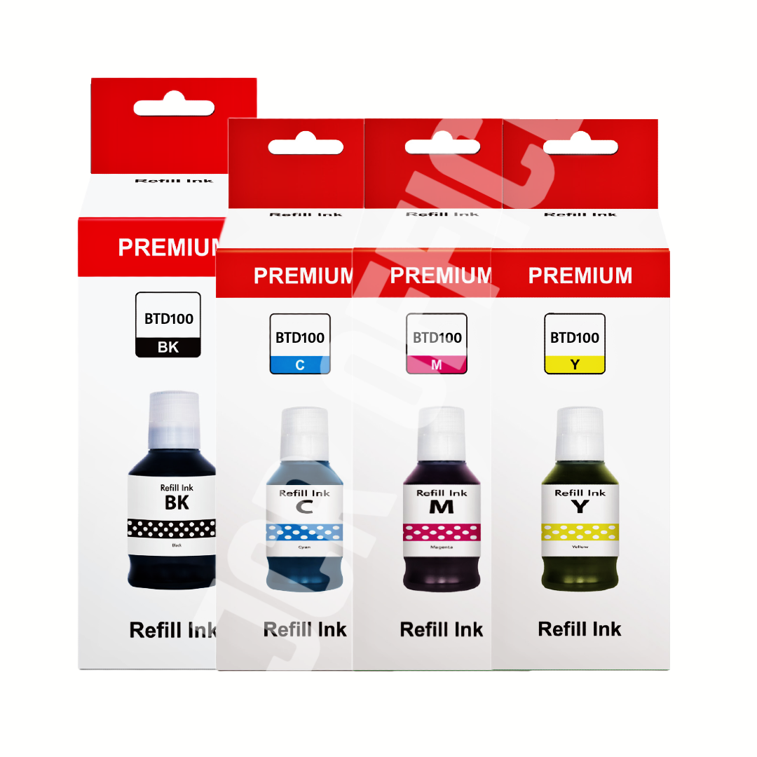 PACK - BOTELLA | TINTA BROTHER BTD100 / D100 - T230 - T430W - T530DW - T730DW PREMIUM